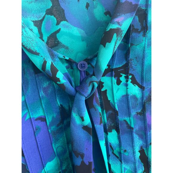 Isaac Mizrahi Live floral blouse L/S size Large - Picture 4 of 7